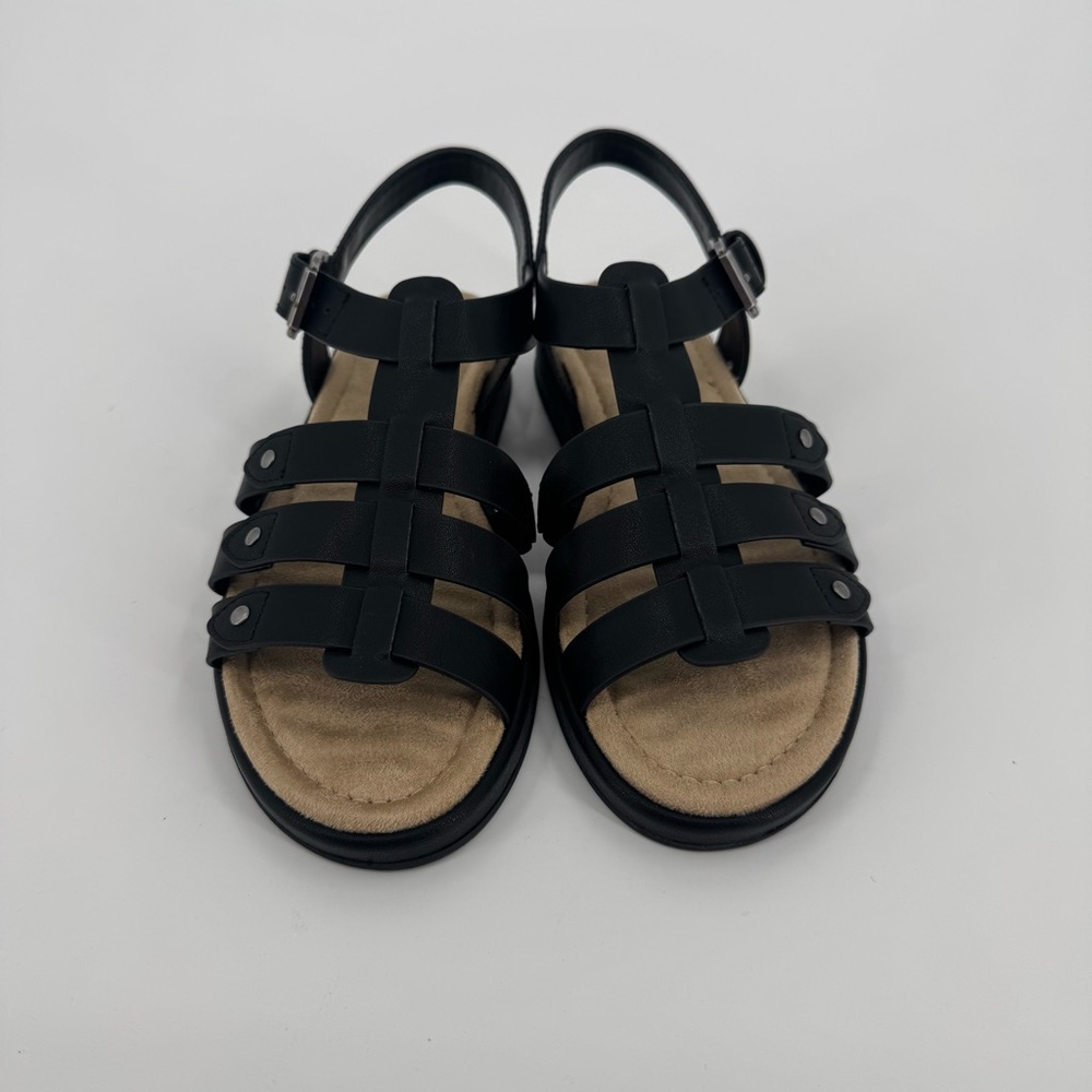 Easy Street Women's Black Chirp Flat Gladiator Sandals 6.5 - Picture 5 of 9